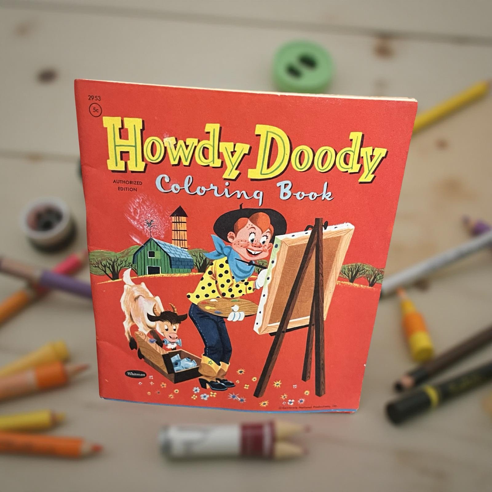 1957 Howdy Doody Coloring Book, Whitman Publishing Company, USA, Good Condition