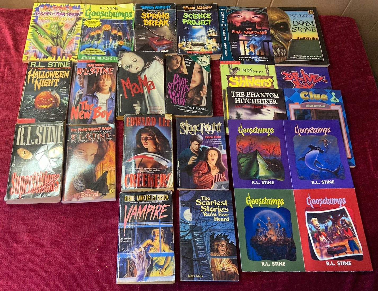 Lot Vintage YA Horror Books Paperback Goosebumps Pike Fear Street 1980s 1990s