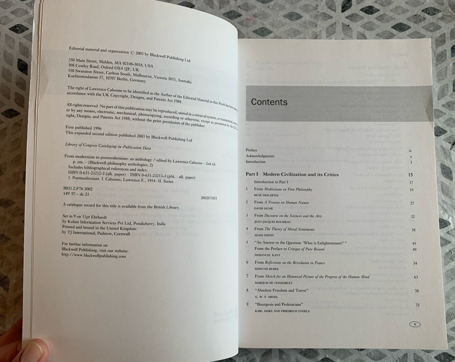 From Modernism to Postmodernism : An Anthology Edited by Lawrence Cahoone