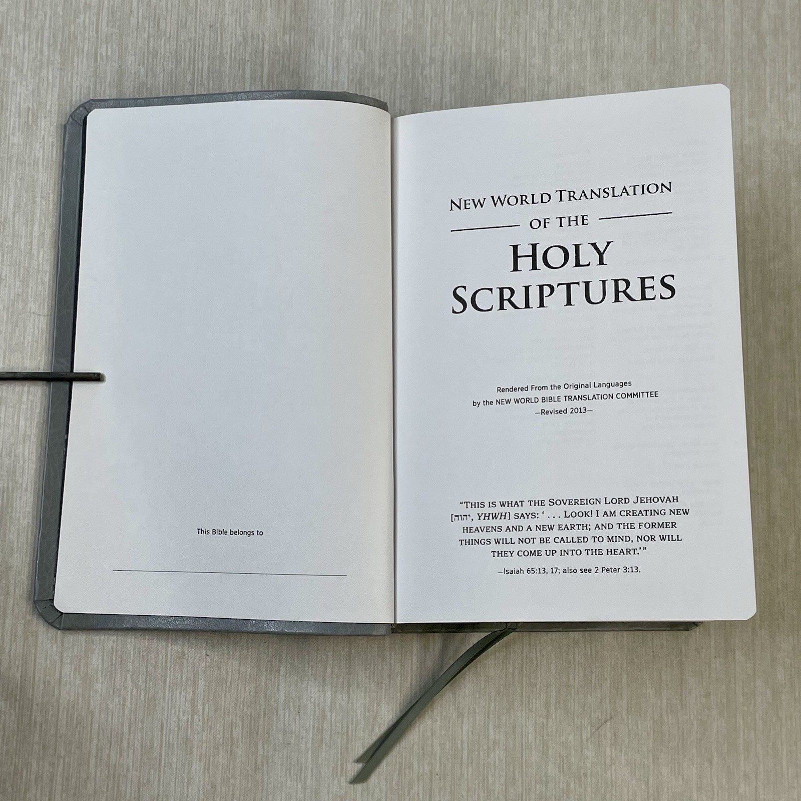 2013 New World Translation Of The Holy Scriptures – Watch Tower Bible Society
