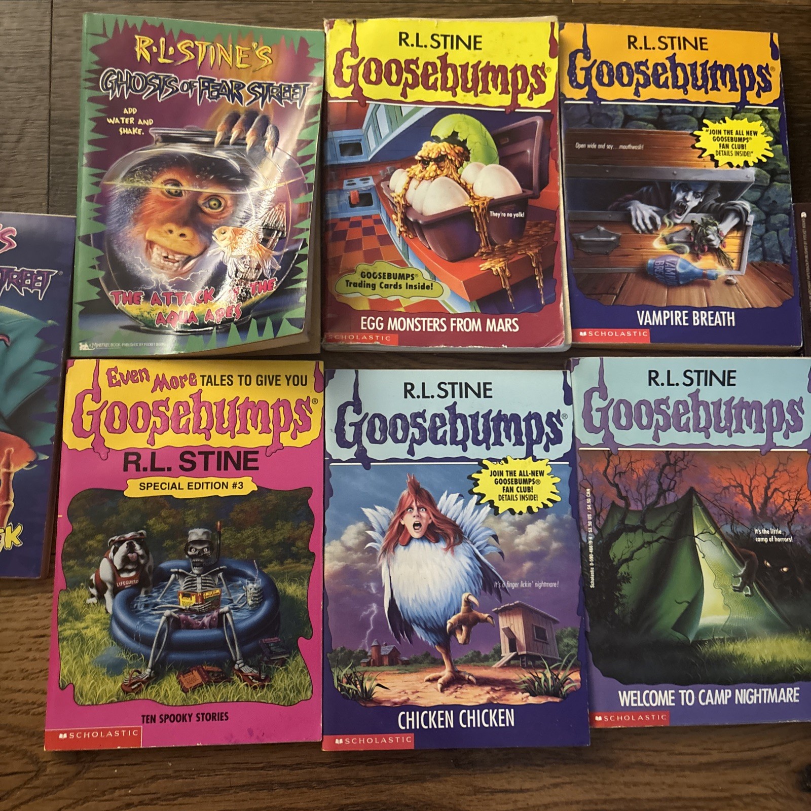 Vintage Goosebumps Books By R.L . Stine Lot of 9 – mixed lot, various condition