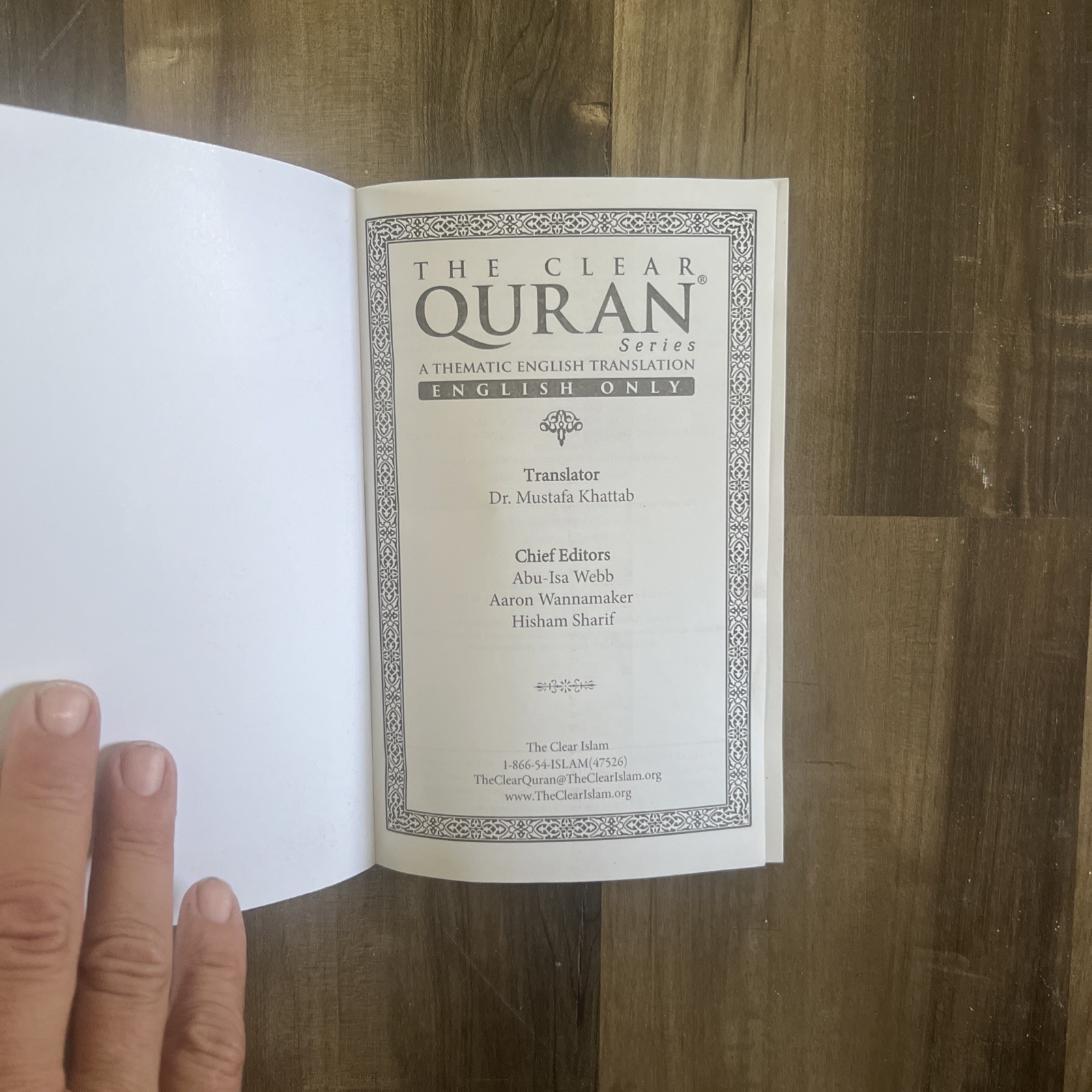 The Clear Quran (English Version) by Dr. Mustafa Khattab