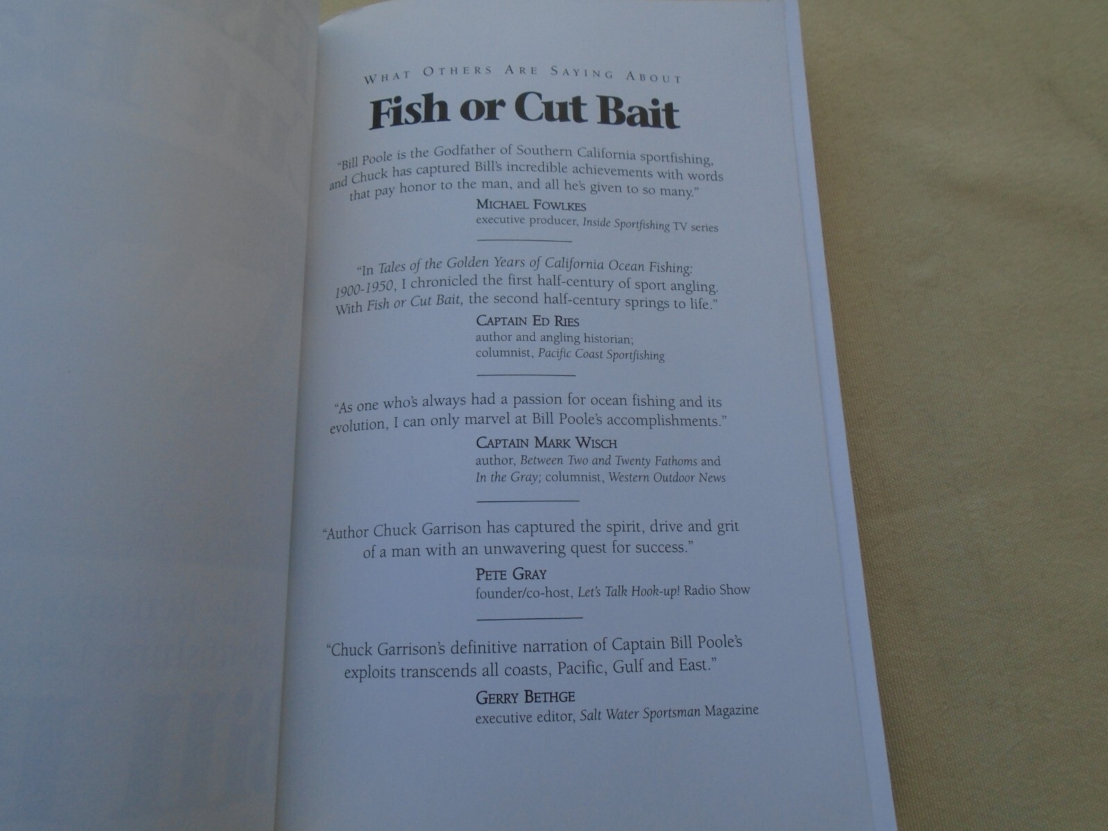 Fish or Cut Bait – The Remarkable Life and Sportfishing Legacy of Captain Bill P