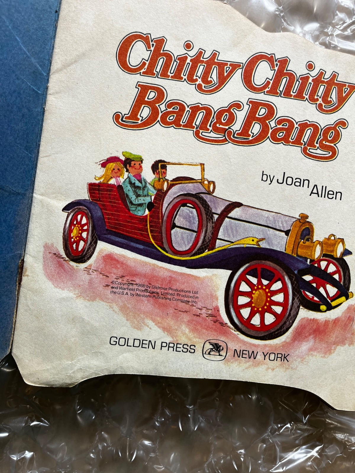 Chitty Chitty Bang Bang Golden Shape Book 1968 Vintage Children’s Paperback rare