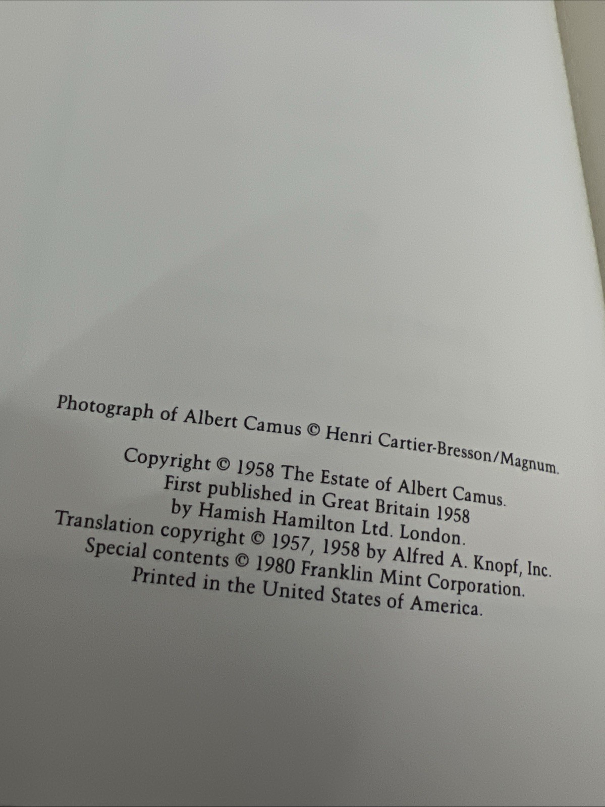 1980 Albert Camus Exile and the Kingdom Franklin Library Limited Leather