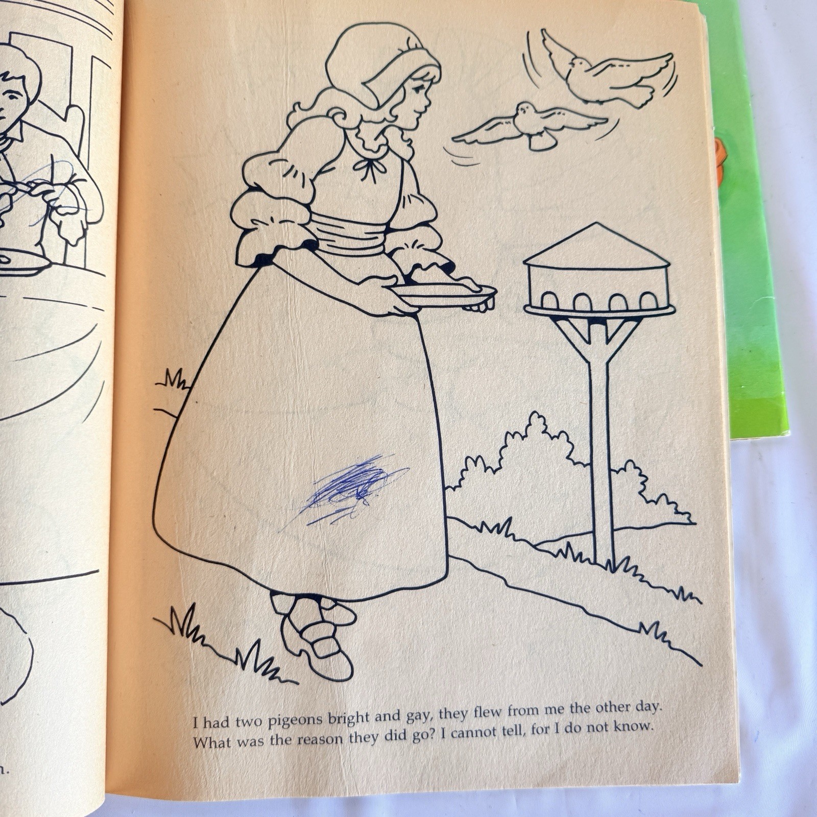 Mother Goose Nursery Rhymes Vintage 1980s Coloring Book Lot Of 3