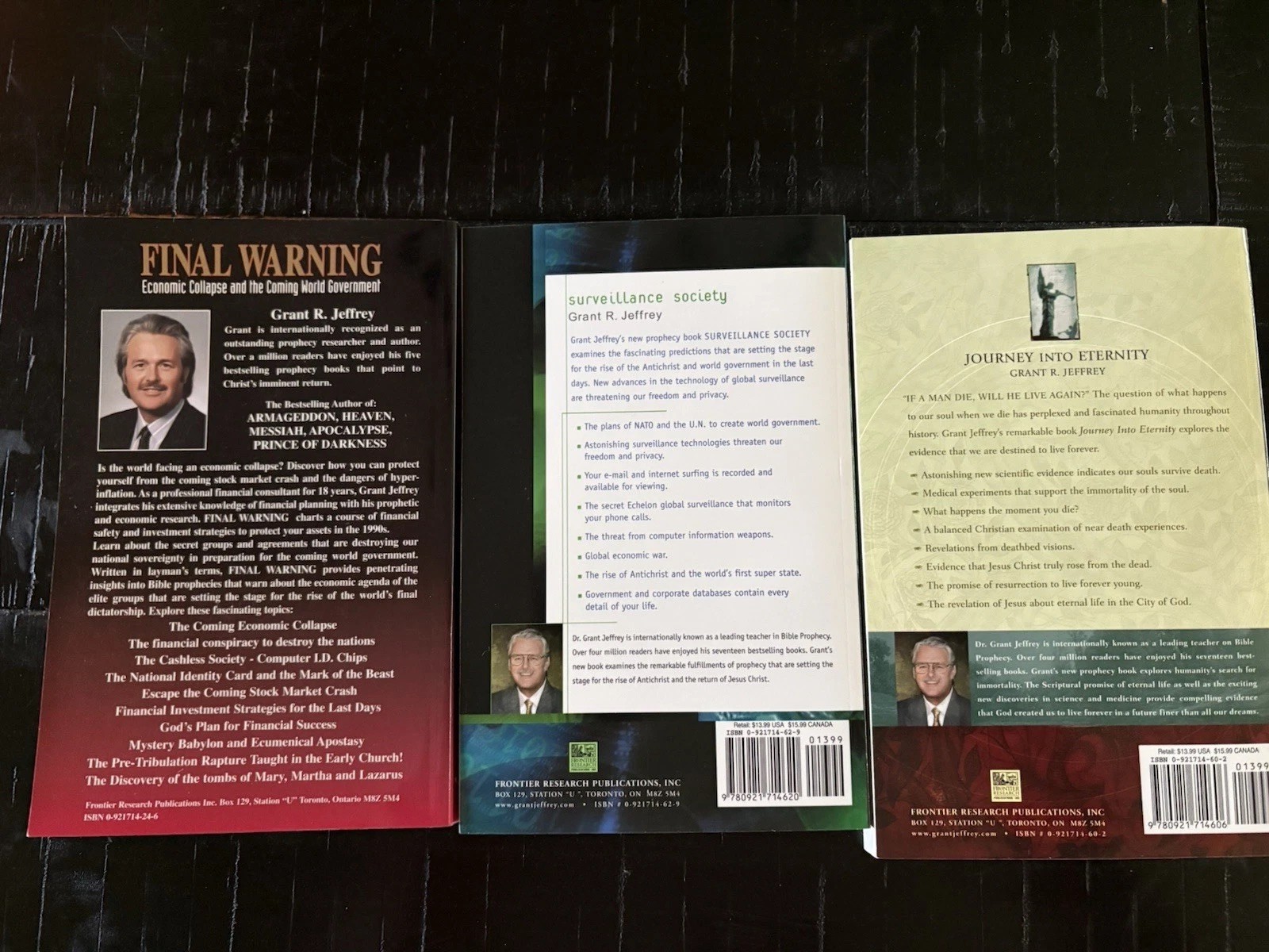 Grant R. Jeffrey End Times Christian Prophecy Book Lot of 3 Paperback Books