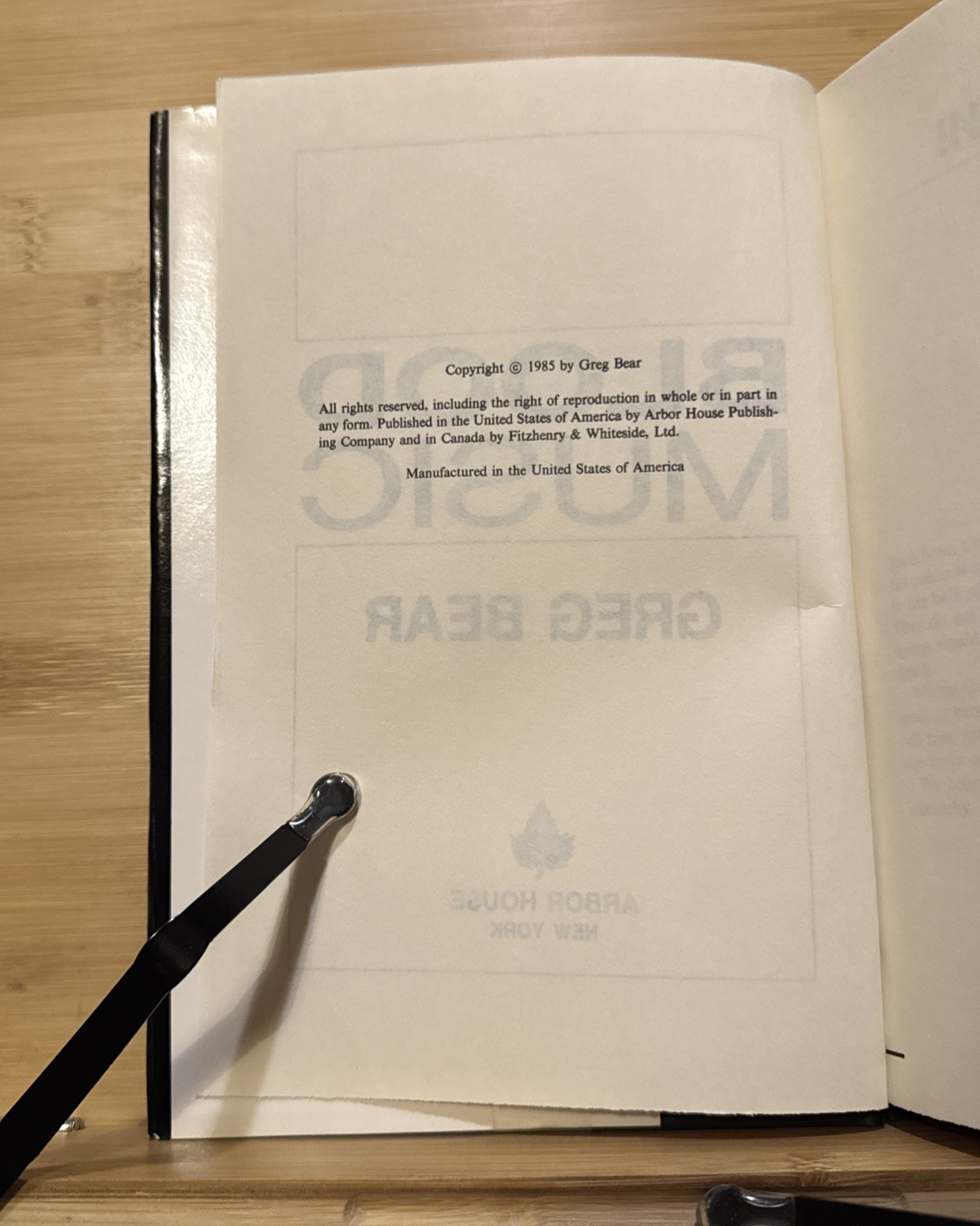 Blood Music – Greg Bear (1985 Hardcover) Book Club Edition BCE, G, Sci-fi Horror
