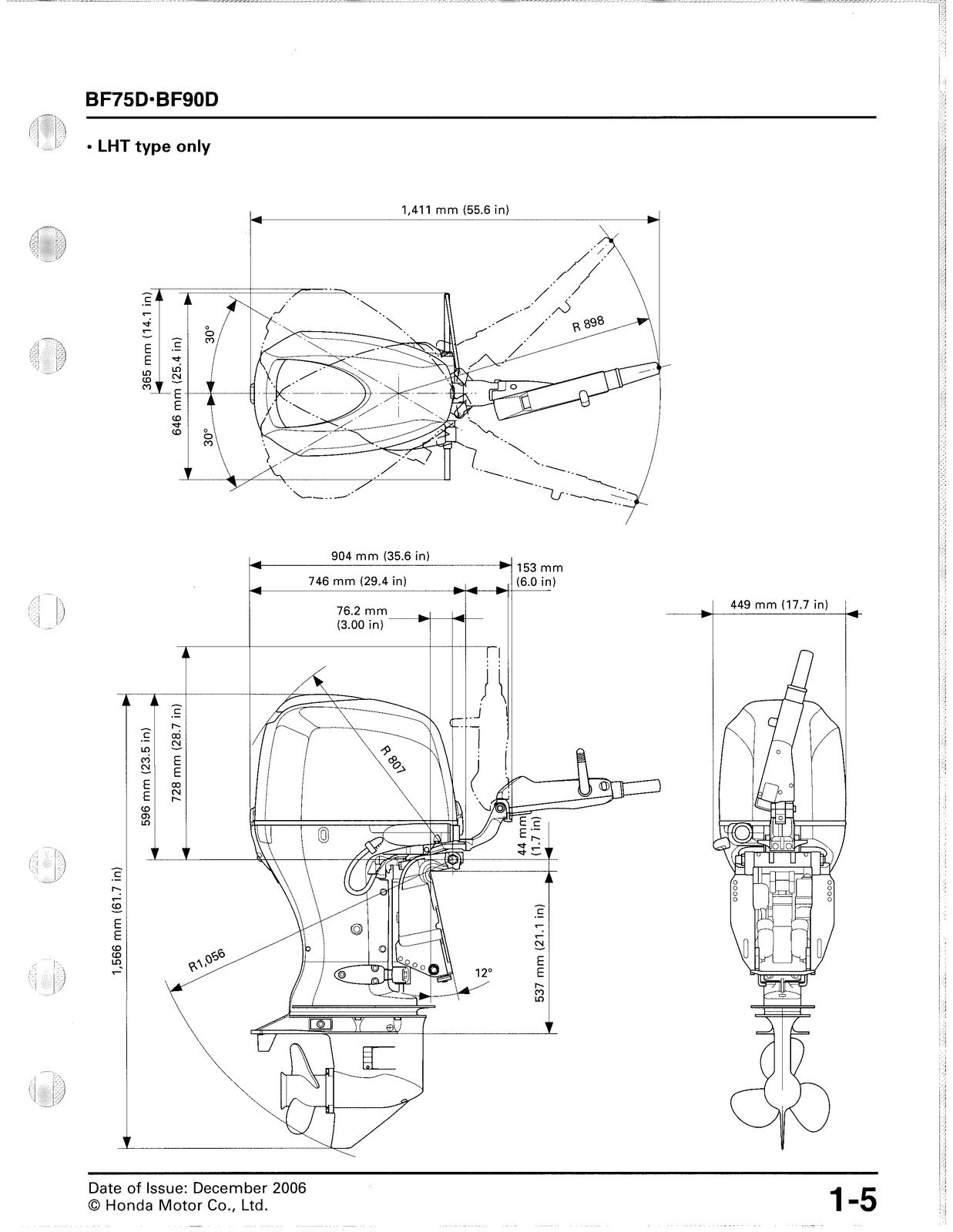 HONDA BF75D BF90D 2006-2011 Shop Manual 61ZY900E2 – FIXED – JACKET – XL FOLDOUTS
