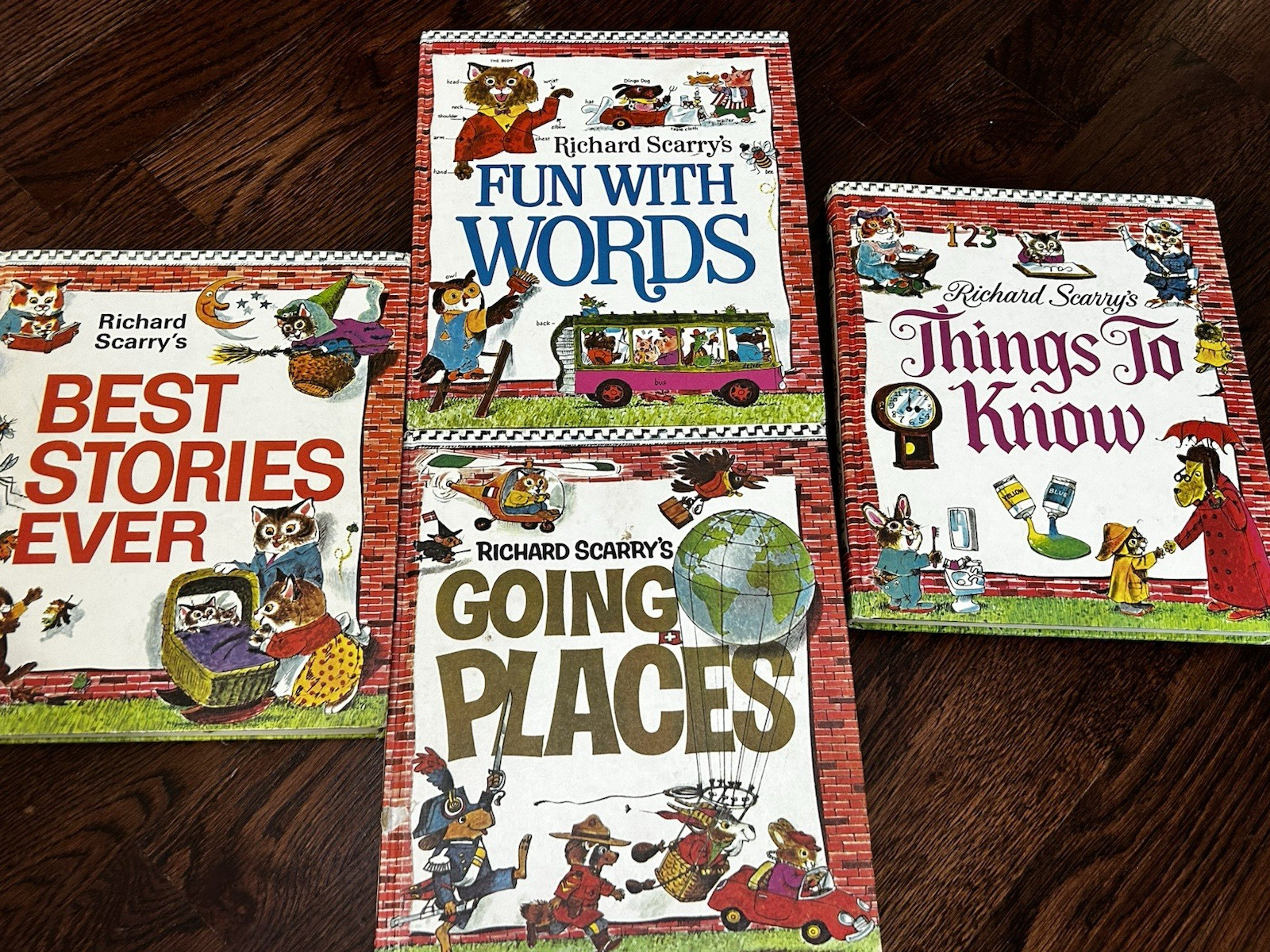 Richard Scarry Look & Learn Library Box Set Hardcover Illustrated Education ABCs