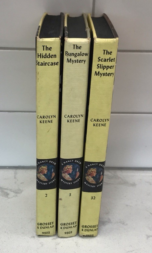 Vintage Nancy Drew by Carolyn Keene Hardback Books Mixed Lot of 3 Numbers 2/3/32