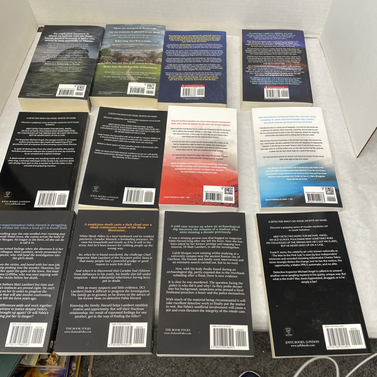 Mystery Books Lot of 12 Trade Paperback (See Photos for Titles)