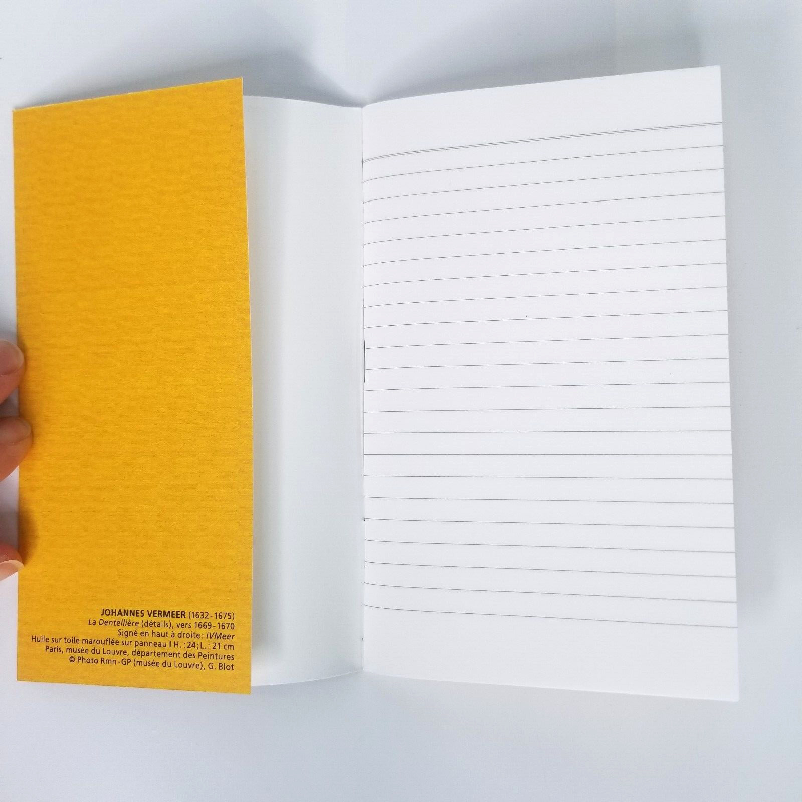 Vermeer The Lacemaker Painting Small Lined Notebook Louvre Museum 56 Blank Pages