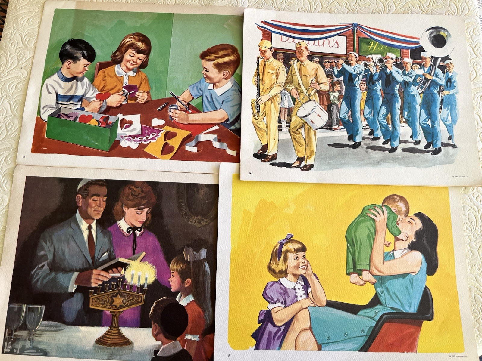 1965 David C Cook Publishing Instructions 7 Holiday Posters Educational ￼