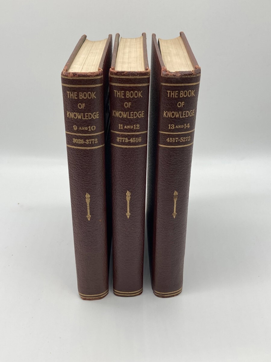The Book of Knowledge INCOMPLETE Set Volume 9 through 14 in 3 Books