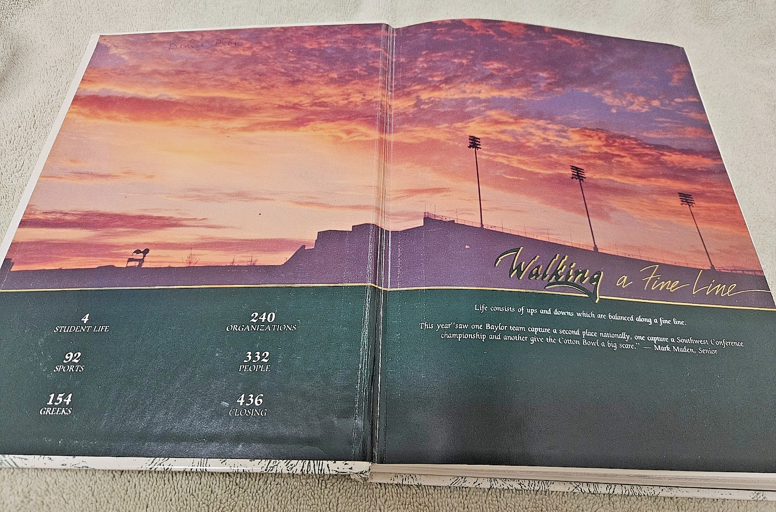 1991 Baylor University Yearbook, Waco Texas – ROUND-UP