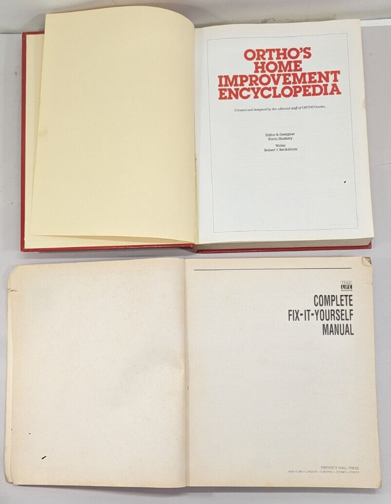 Lot of 6 books on home improvement, plumbing, wiring, wiring, appliance repair