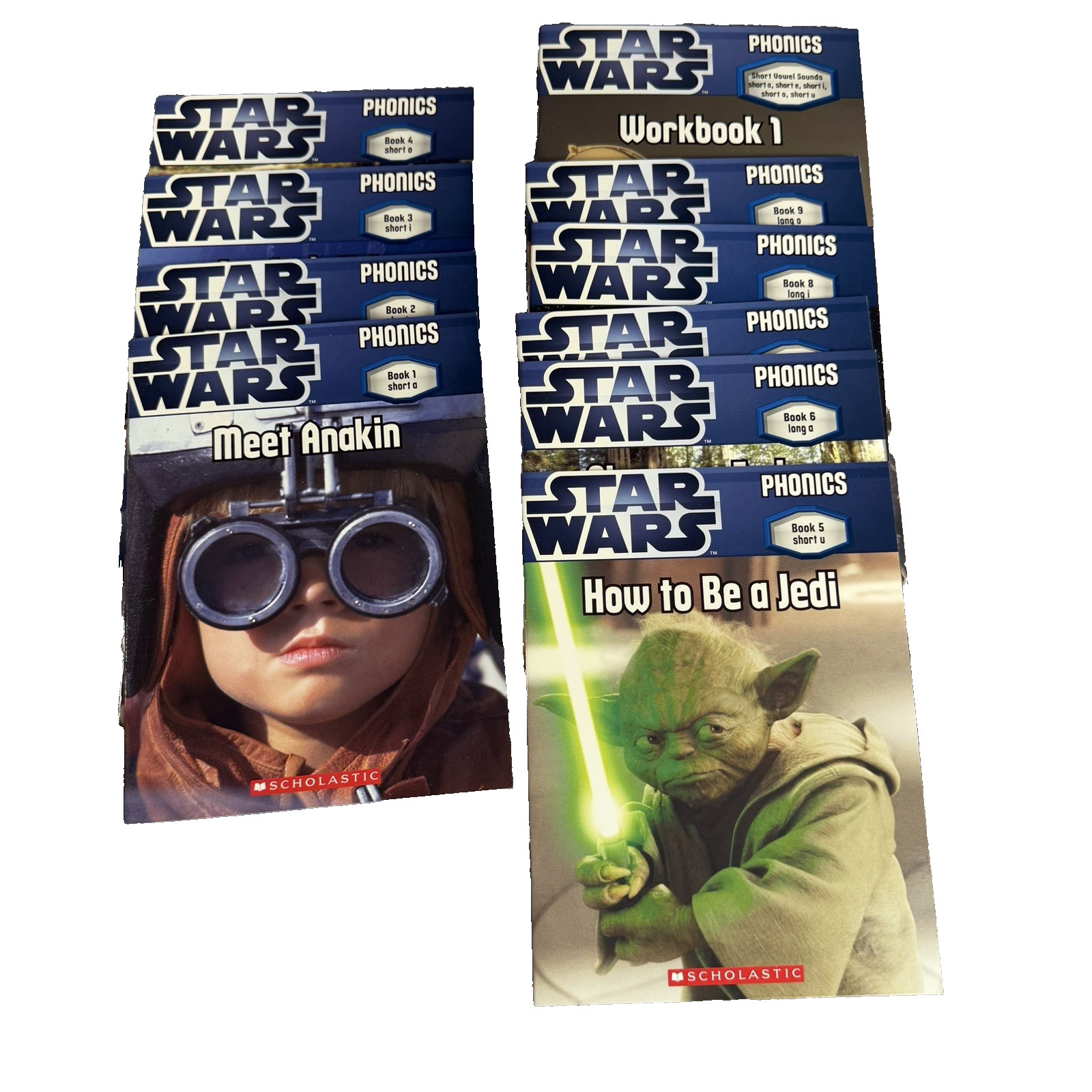 Star Wars Phonics Books (10 books/2 workbooks) Teach Learn Fun Great Condition