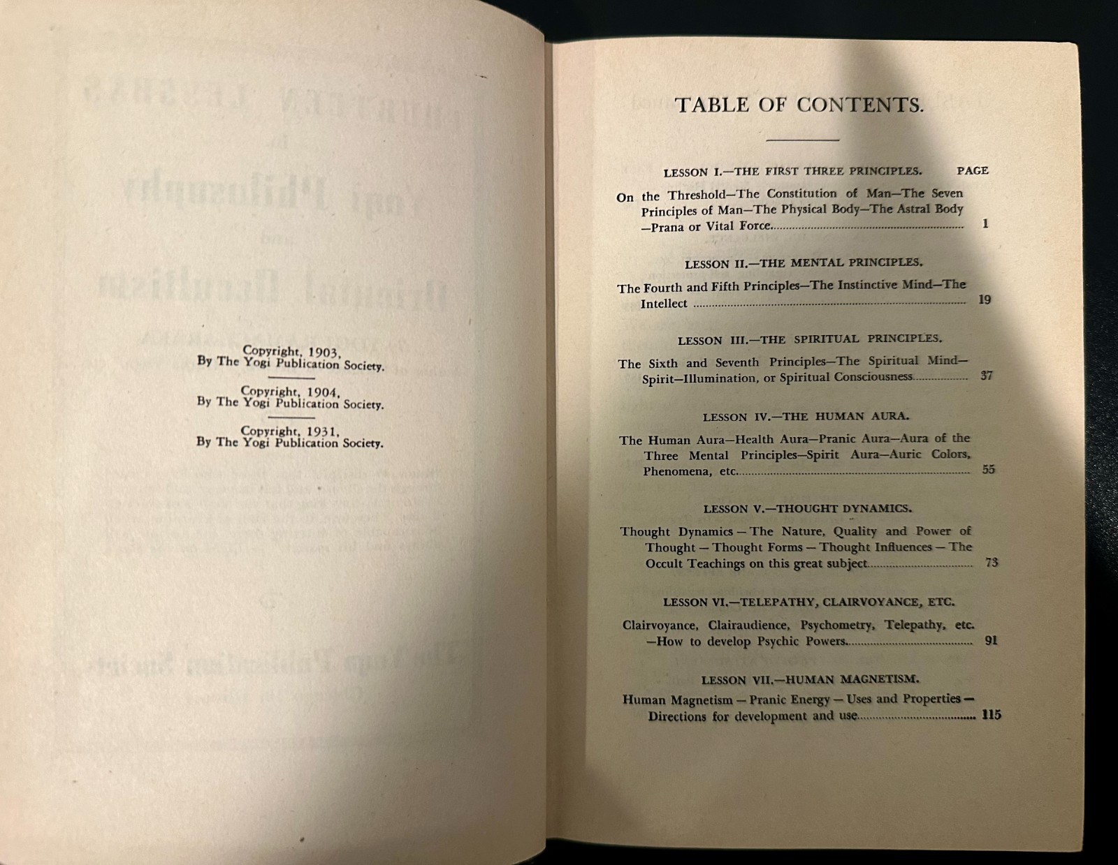 Fourteen Lessons in Yoga Philosophy by Yogi Ramacharaka (1931, Hardcover)