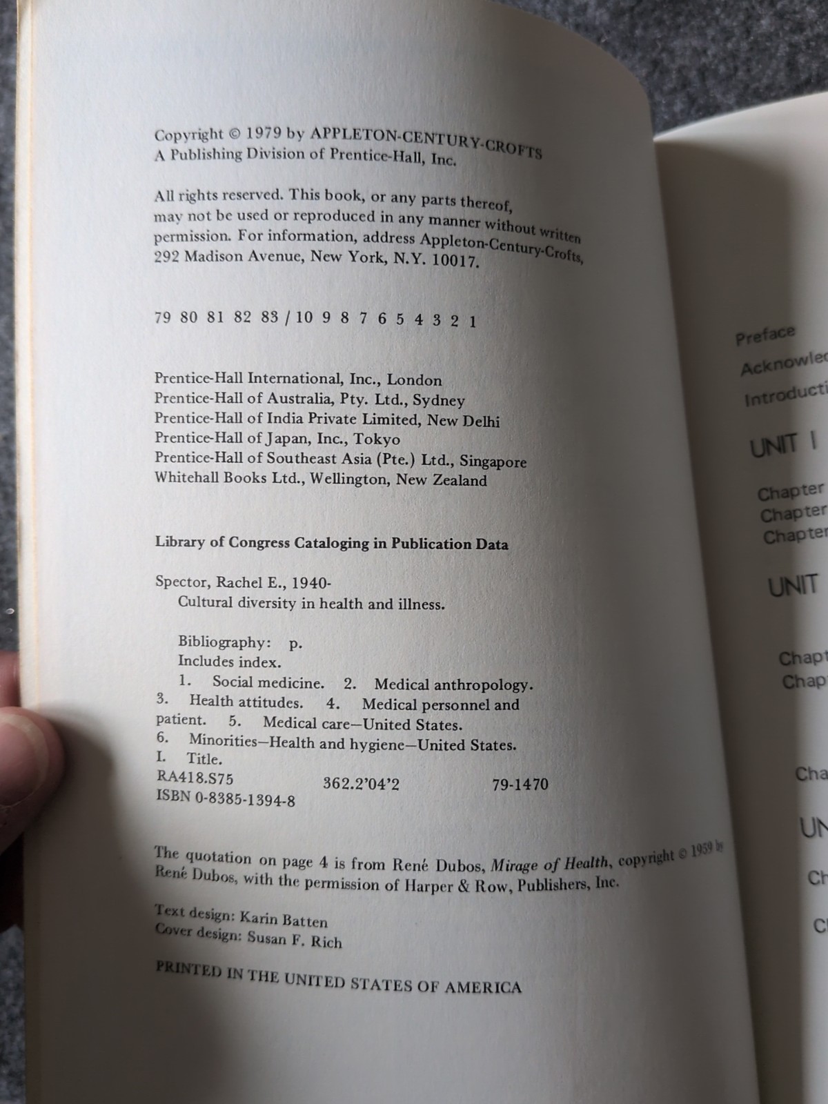 Cultural Diversity In Health And Illness 1st Ed Rachel Spector 1979 (M)
