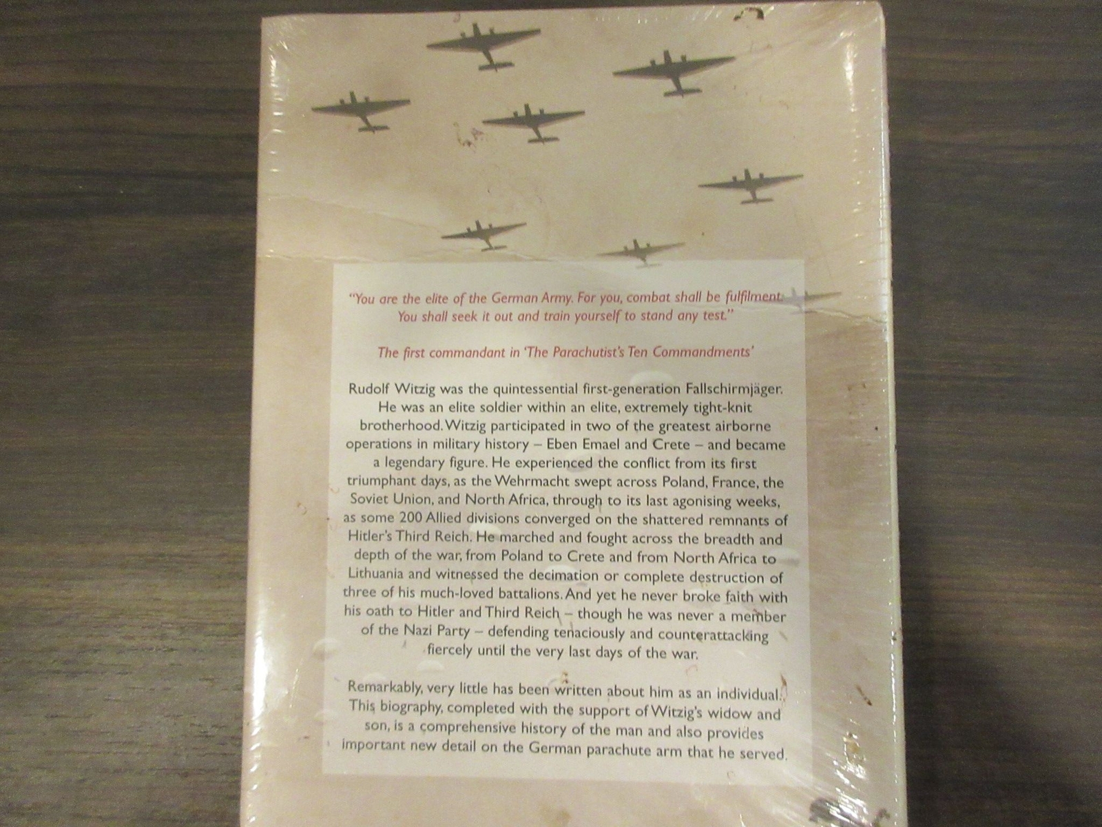 new in shrinkwrap RUDOLF WITZIG Book HARDCOVER villahermosa fallschirmjaeger