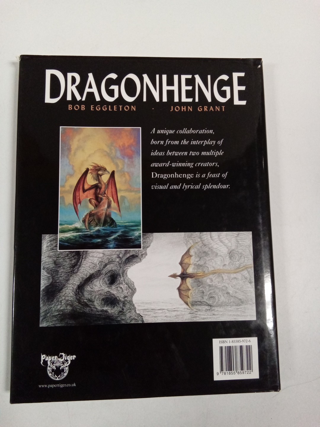 Dragonhenge Bob Eggleton Signed Hardcover Book -DK#
