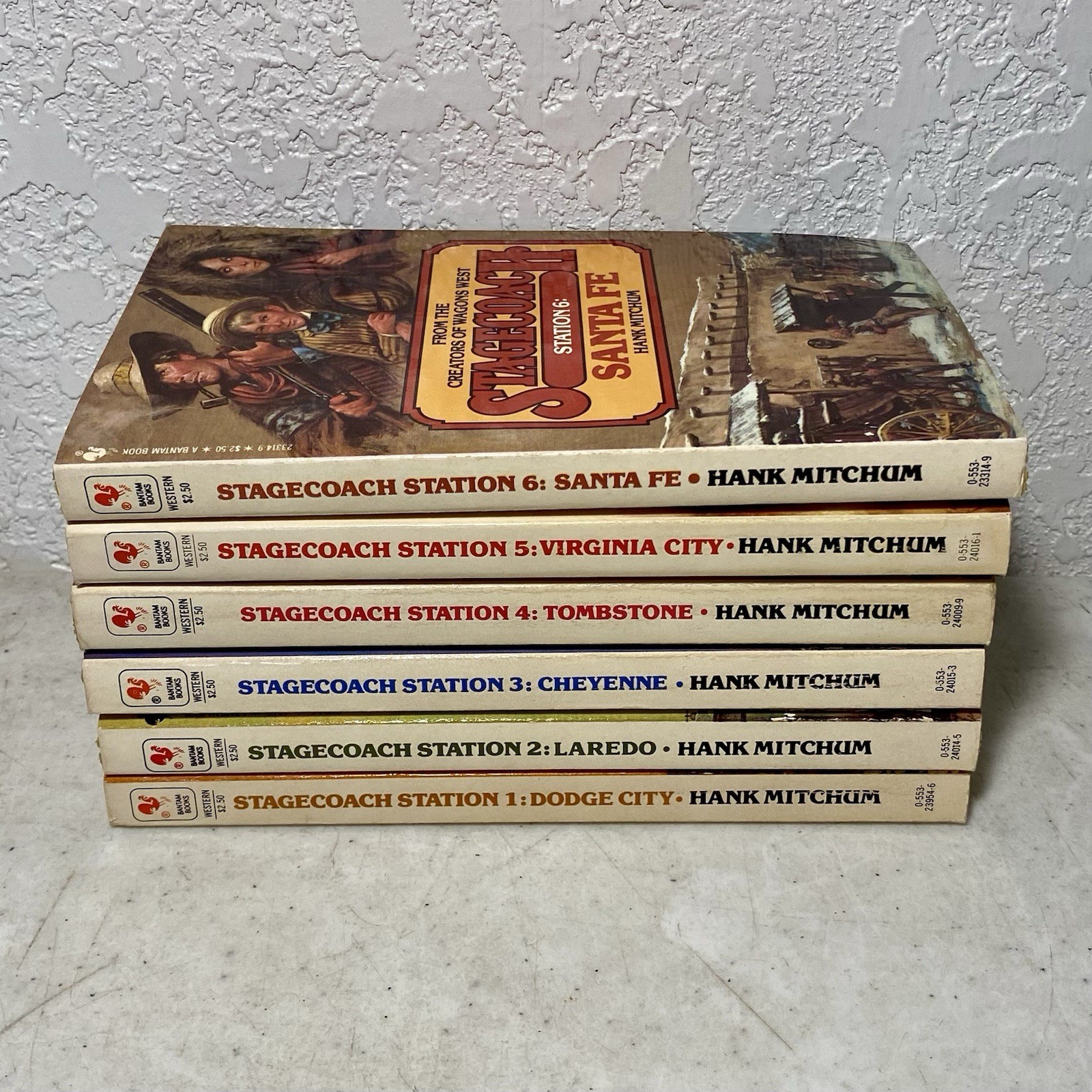 Stagecoach Station Book Lot of Volumes 1-6 Paperback Western Set by Hank Mitchum