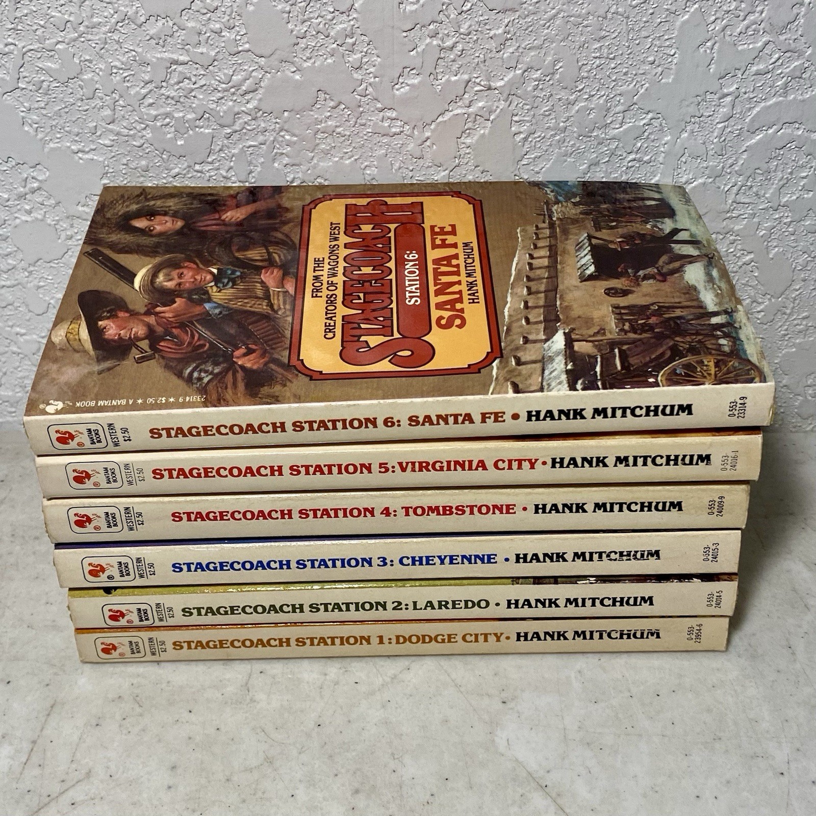 Stagecoach Station Book Lot of Volumes 1-6 Paperback Western Set by Hank Mitchum