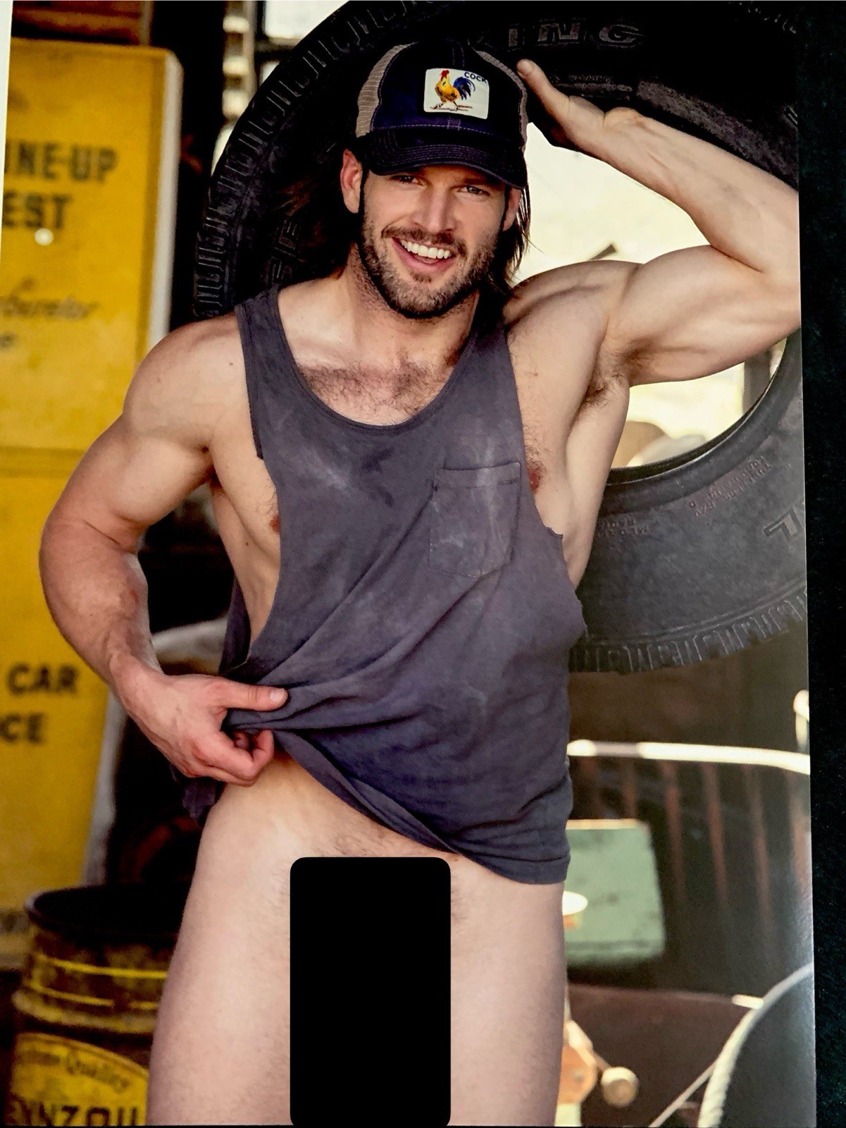 GARAGE BDE VIRILE GIRTH 13 LONG BULGE UNCUT ERECT SWEAT JOCK MUSCLE Paul Freeman