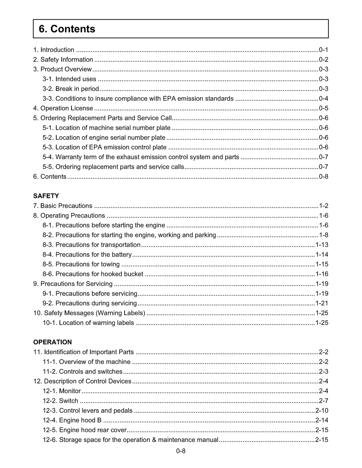 YANMAR ViO27-5 ViO35-5 Excavator Operation and Maintenance Manual – WIRE BOUND