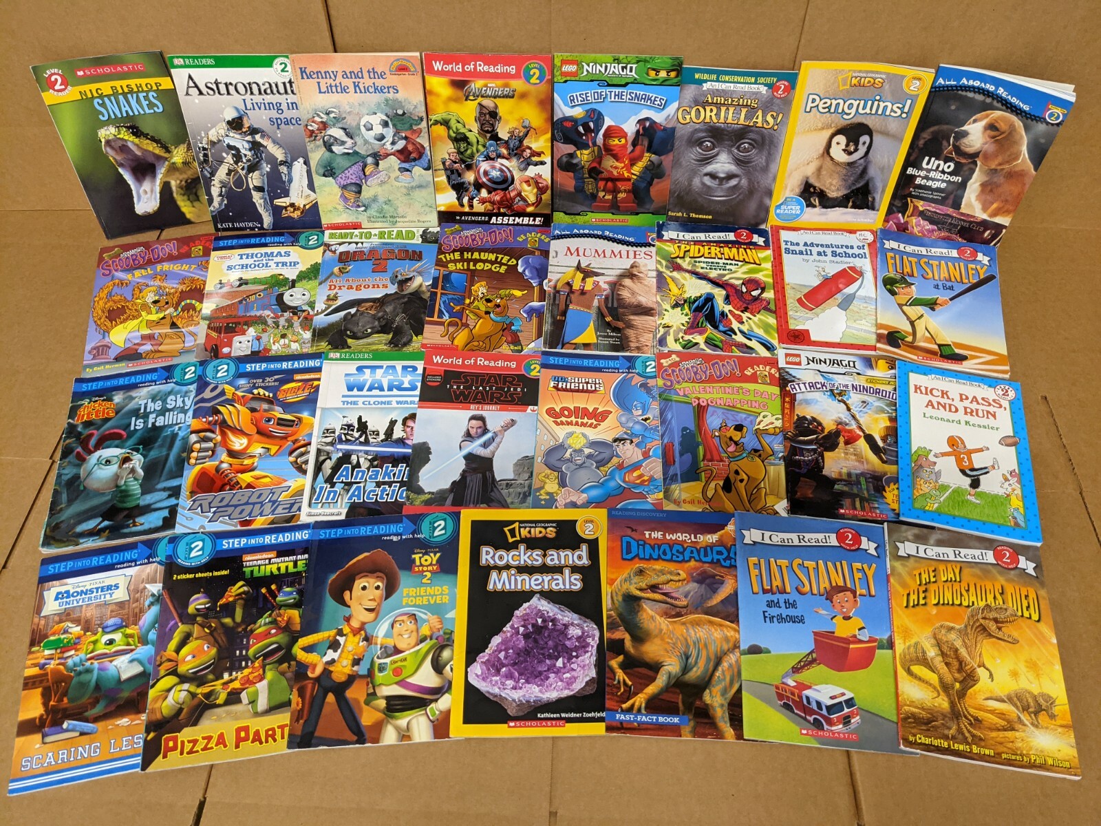 Lot of 10 Level 2 BOOKS FOR BOYS~RL~Ready to-I Can Step into Learn Read – RANDOM