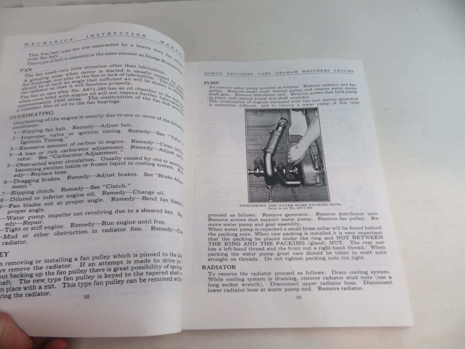 1914-1927 DODGE BROS. & GRAHAM BROS. REPAIR SHOP MANUAL