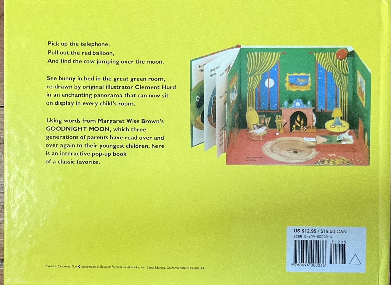 Goodnight Moon Room:Pop-Up Book by Margaret Wise Brown. Rare -New Condition copy