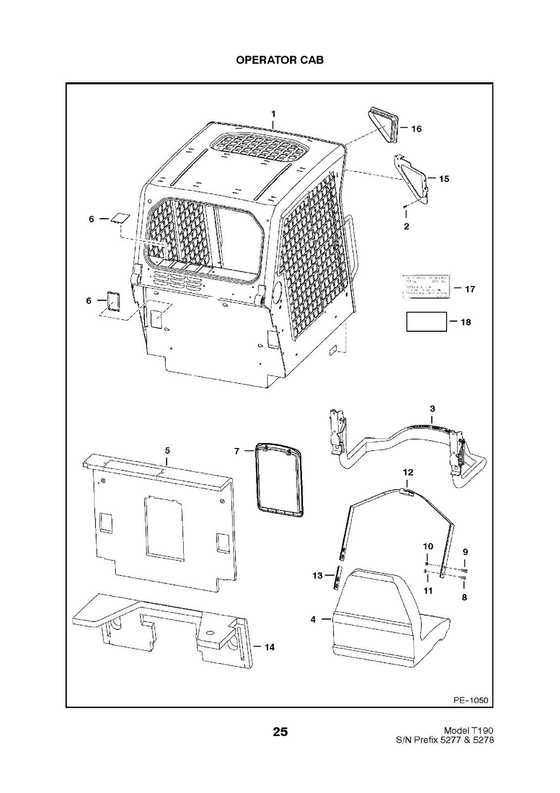 BOBCAT T190 Parts Manual 2004 SN 527711001 Up – STEEL WIRE BOUND – TOUGH COVERS