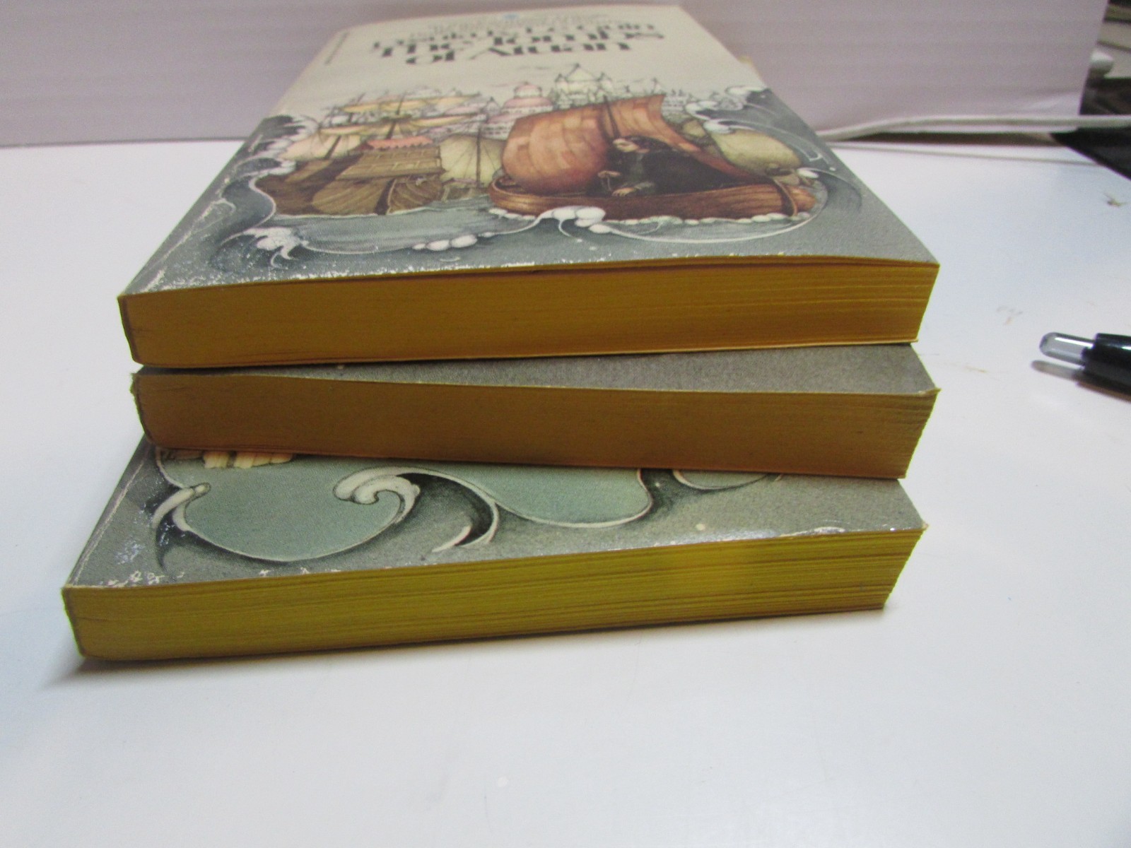 The Earthsea Trilogy by Ursula K Le Guin Paperback Books Bantam Edition 1977-78