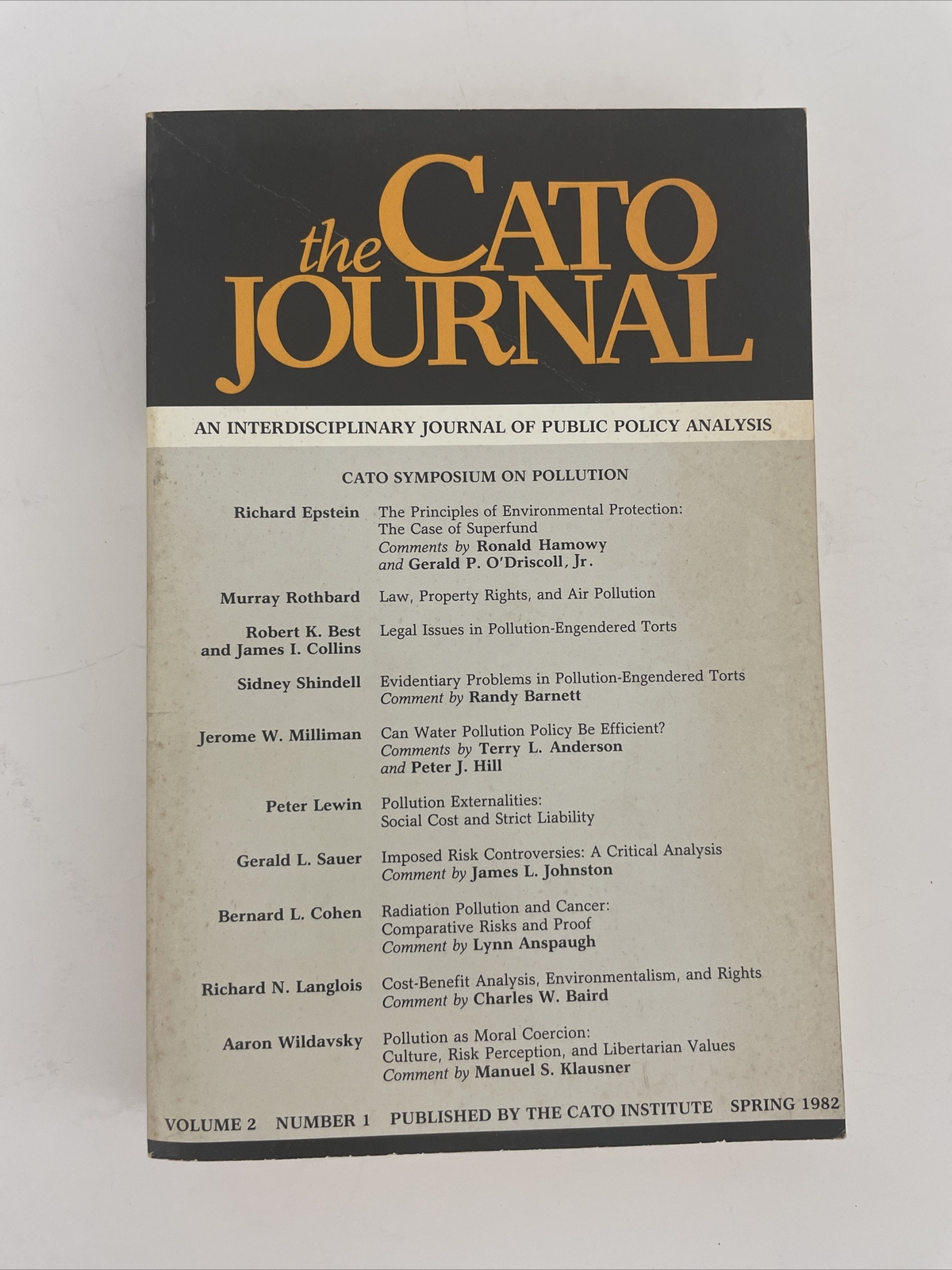 The Cato Journal Spring Fall 1982 Lot 2 Books Vtg Public Policy Analysis