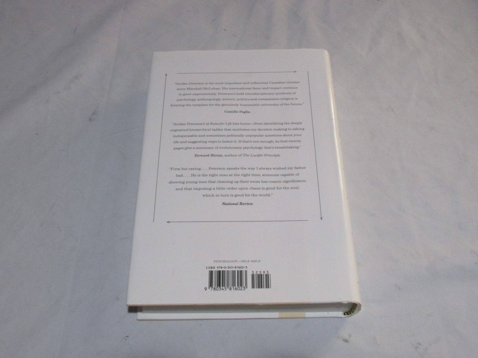 12 Rules for Life An Antidote to Chaos by Jordan B. Peterson 2018 Hardcover