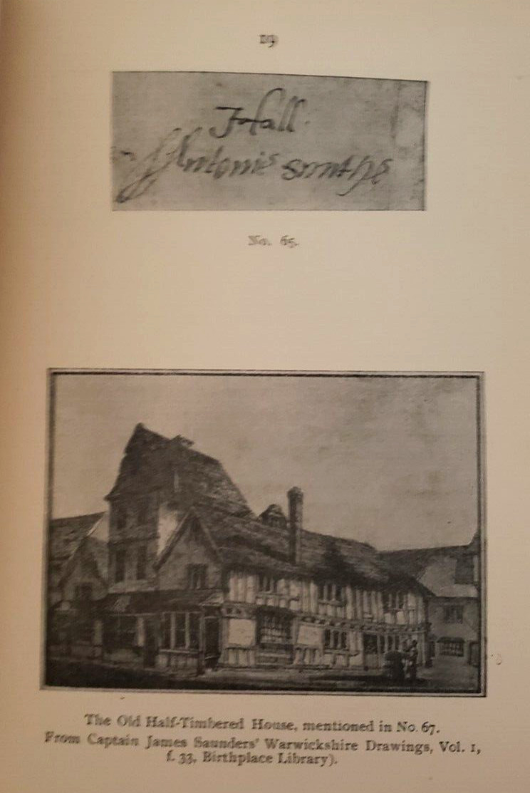 1910 CATALOGUE OF SHAKESPEARE BIRTHPLACE,Art,History, BIRTHPLACE Pamphlet/Ticket