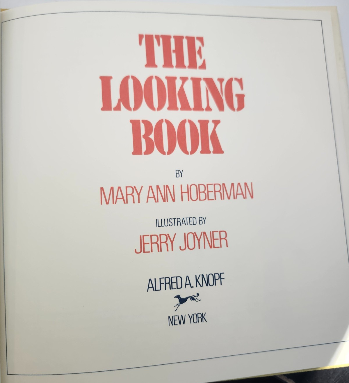 The Looking Book by Mary Ann Hoberman (Hardcover, 1973) First Edition