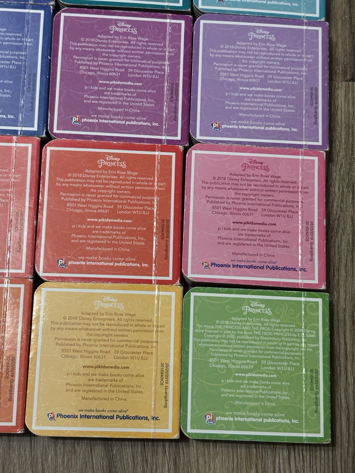 Disney Princess 3” Mini Board Books Set Of 12 – Good Used Condition 2018