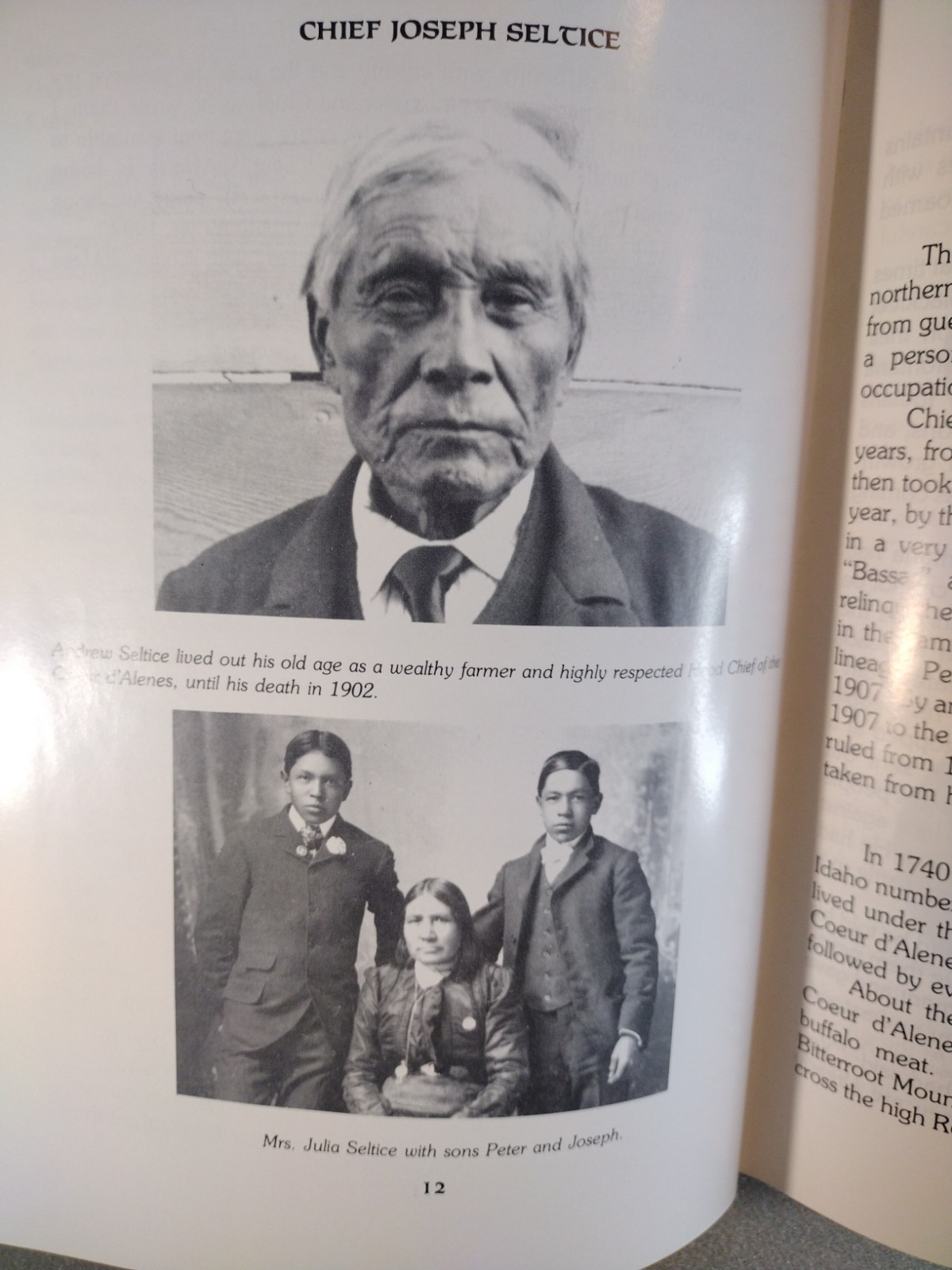 Vintage Saga Of The Coeur d’Alene Indians Chief Joseph Seltice Hardcover History
