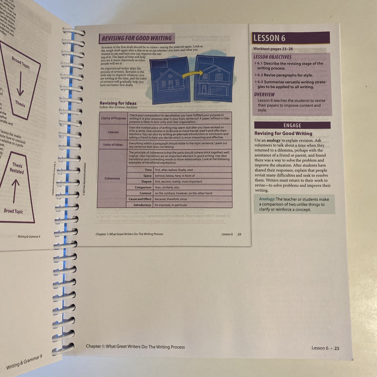 BJU Press Writing & Grammar Grade 9 Teacher’s Edition Part 1 & 2 4th Edition