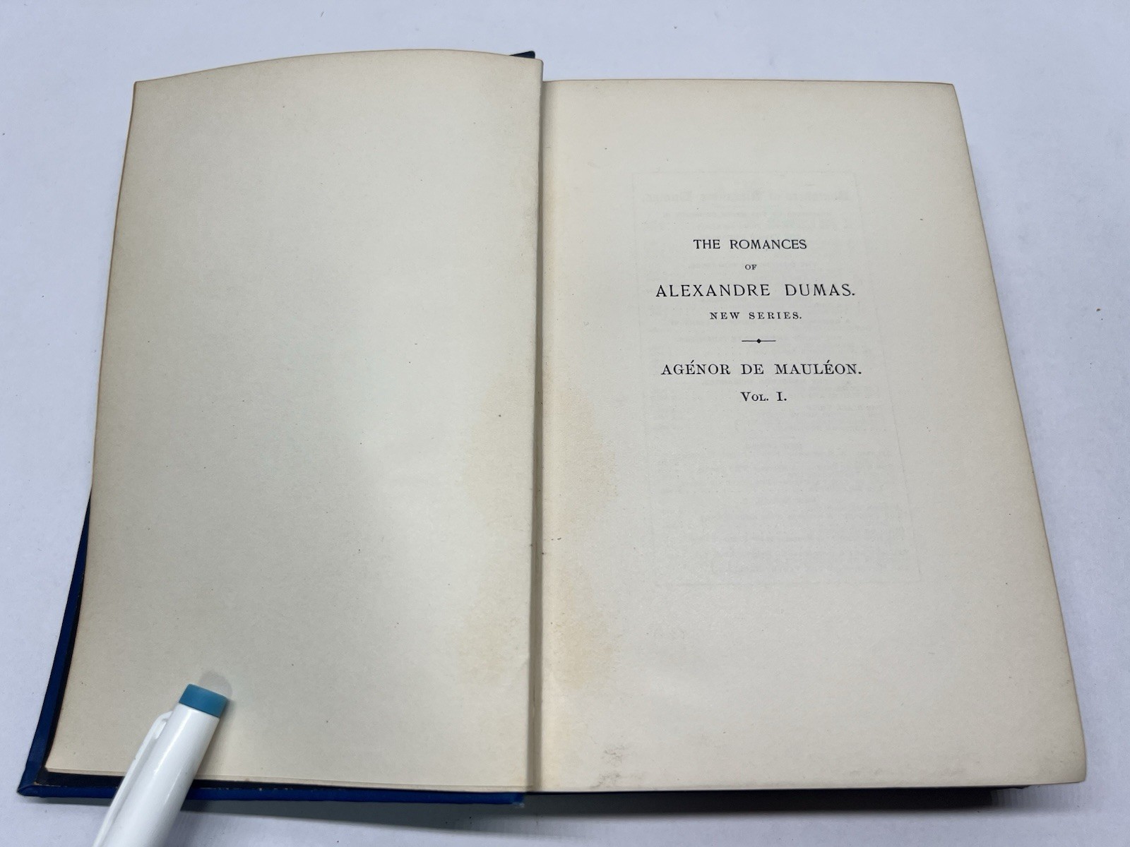 The Romances Of Alexandre Dumas In Two Volumes Vol. I 1897