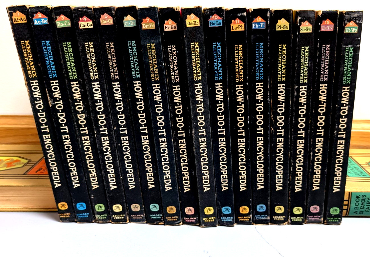 1961 Mechanix Illustrated How-To-Do-It Encyclopedia Volumes 1-16 Complete Set