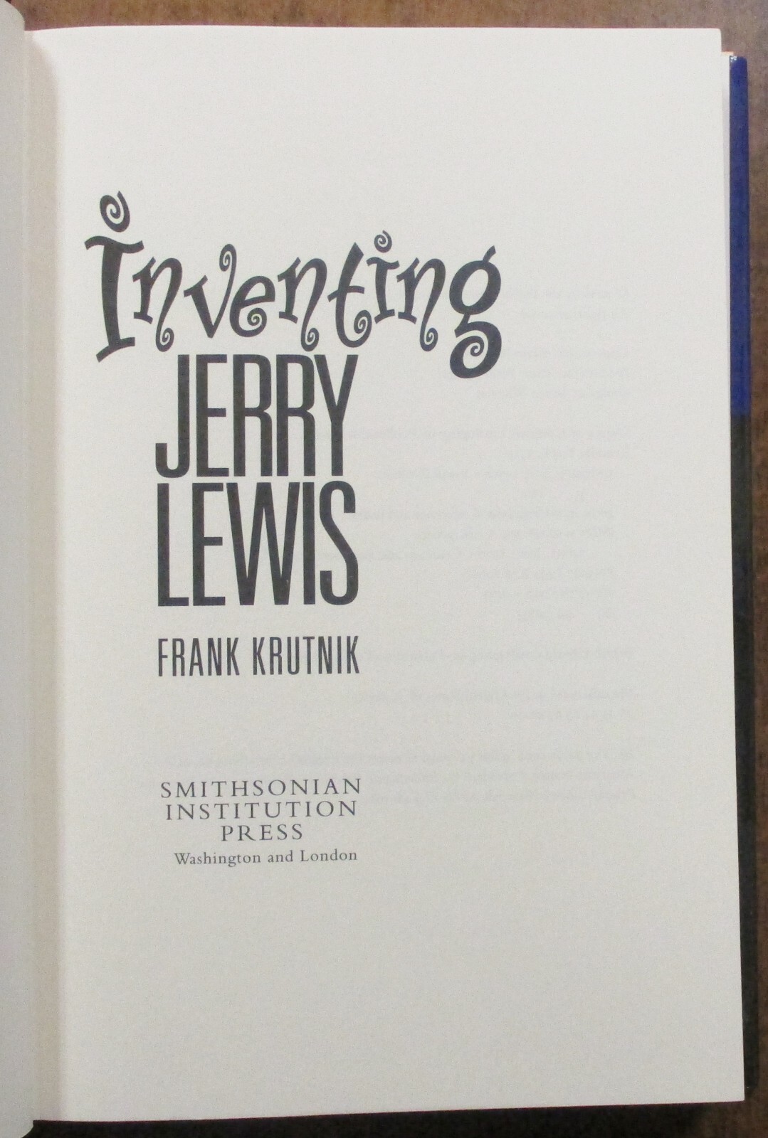 „Inventing Jerry Lewis“ Hardcover Book (2000) Frank Krutnik – First Edition