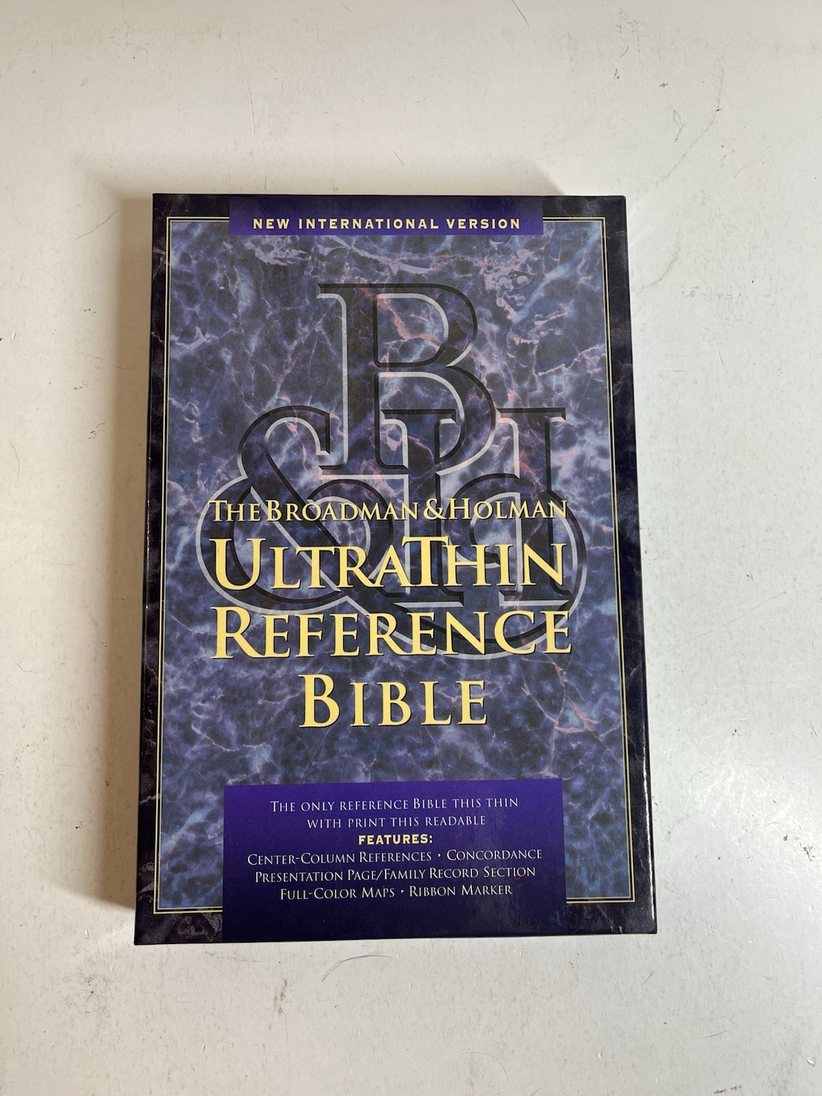 Broadman & Holman Ultrathin Indexed Reference Bible NIV 1986 Black In Box