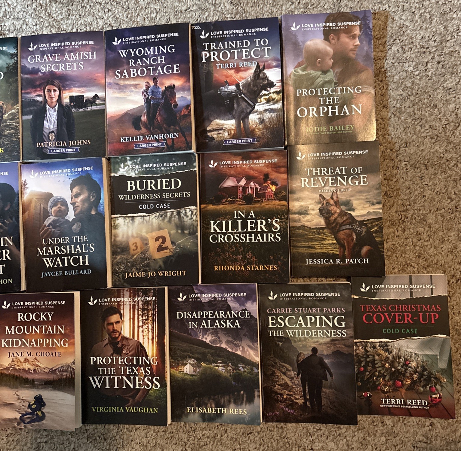16~Harlequin 2025 Love Inspired Suspense (LIS) Paperback Book Lot Jan.-Nov.