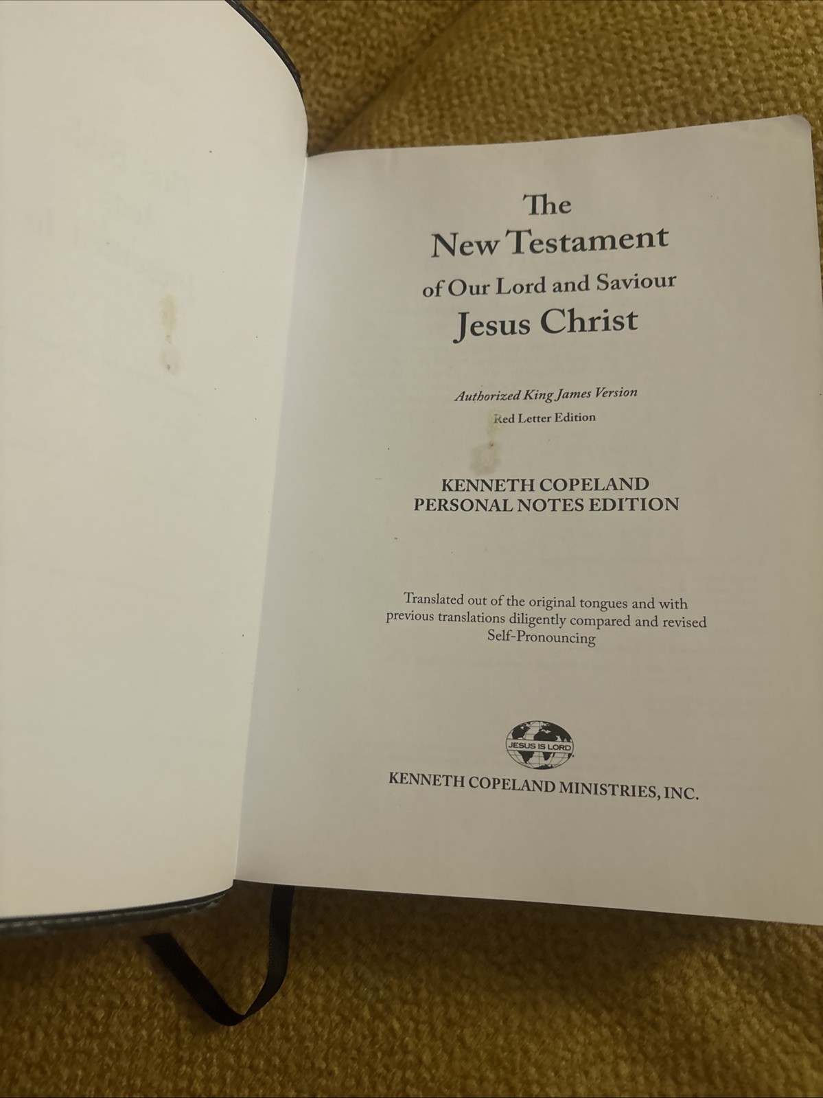 The New Testament KJV BIBLE Kenneth Copeland Personal Notes Edition Faux Leather