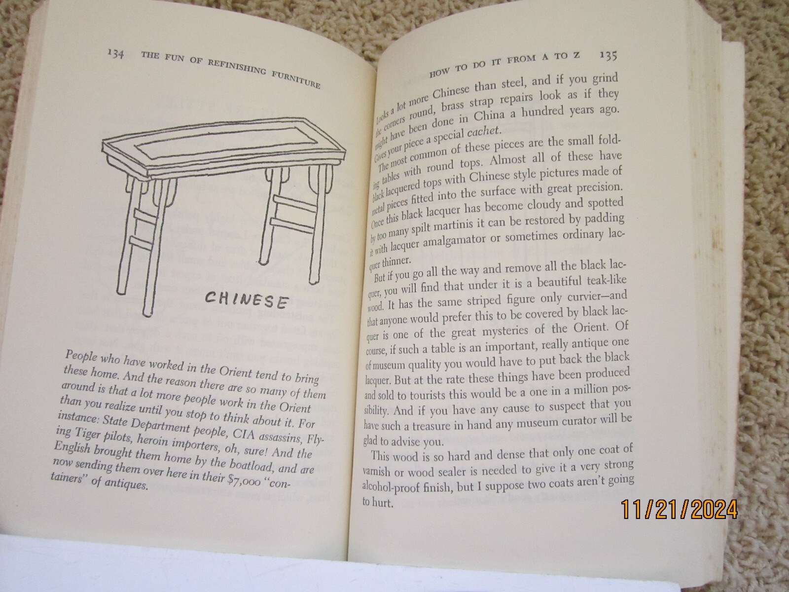„The Fun of Refinishing Furniture“ 1976 Grotz 244 pages ISBN 0-385-14916-6
