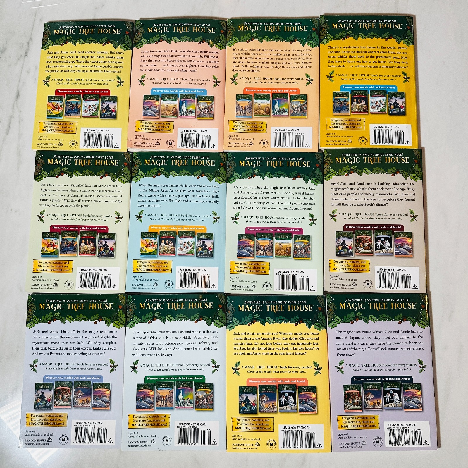 Magic Treehouse – Paperback Book Lot of 12 – #1-12 – Mary Pope Osborne
